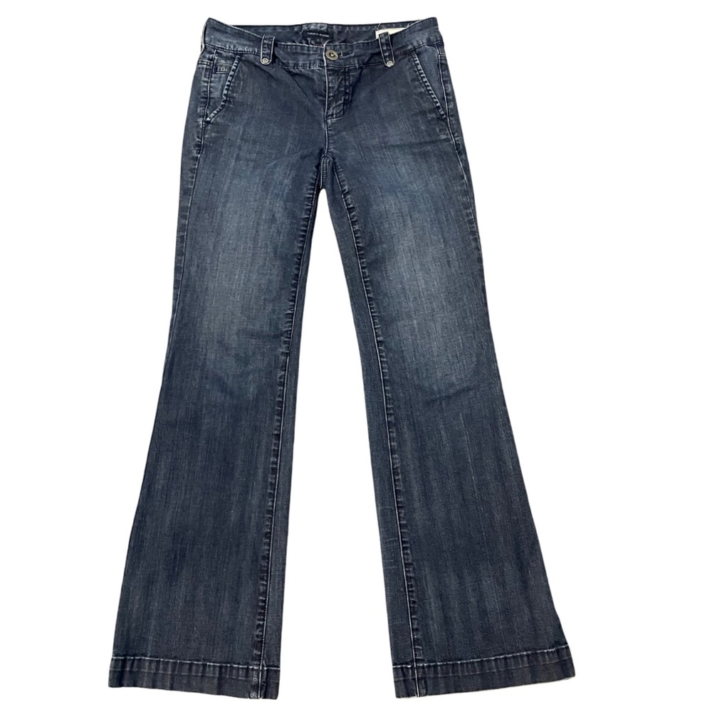Tommy Hilfiger Women’s Trouser Jeans Madison Mid Rise Flare Boot sz 2 Dark Blue